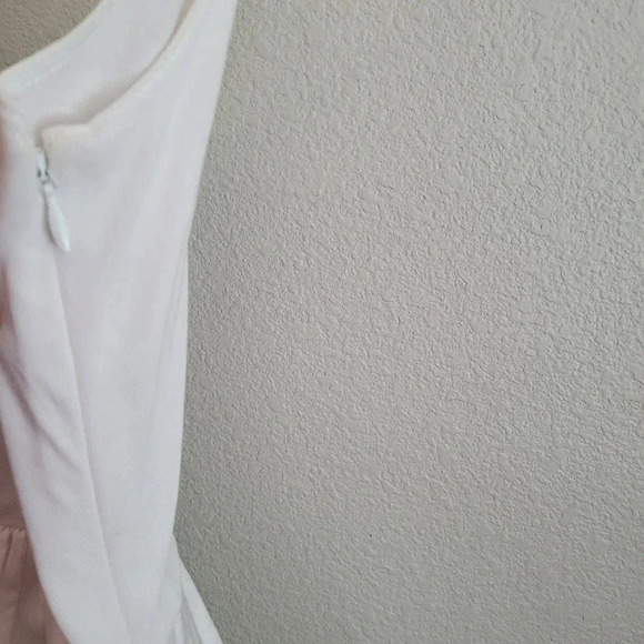 3.1 Phillip Lim Womens Sleeveless Asymmetrical Dress 2 White Babydoll Fit Flare - Picture 6 of 9